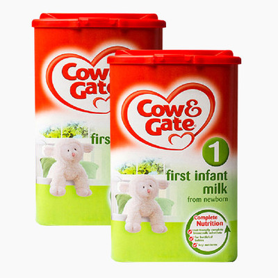 [保税区直发] 英国Cow&Gate牛栏婴幼儿配方奶粉1段(0-6个月宝宝 900g) [2罐起发]